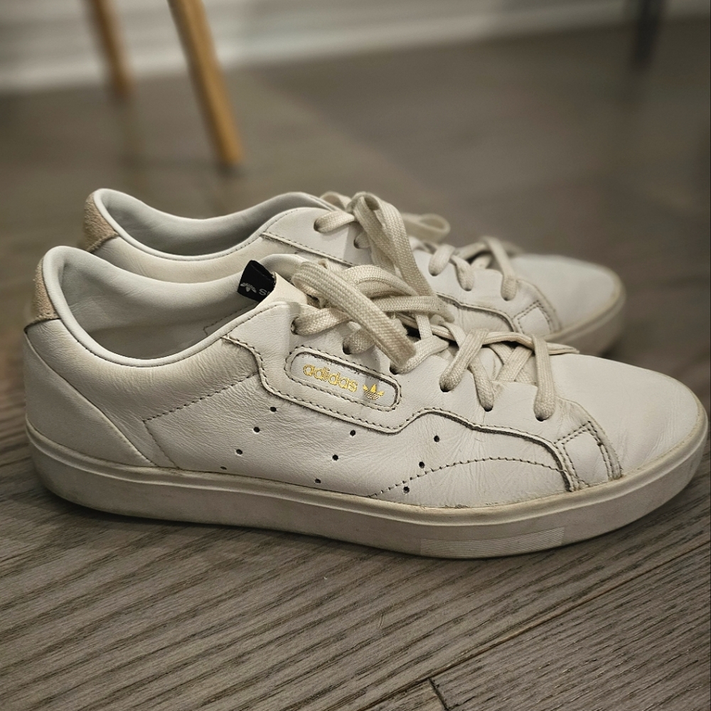 Cute Leather Adidas Sneakers